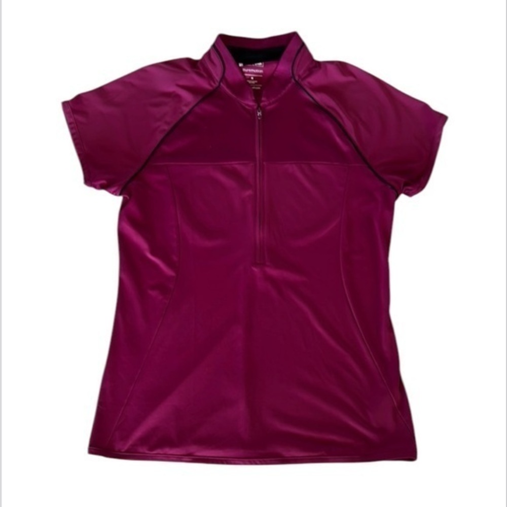 Adidas Pure Motion 1/2 zip short sleeve top shirt size medium